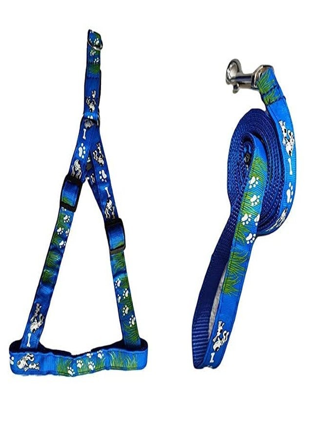 KittuPet adjustable 15 mm animal print harness and leash set for dogs and cats (Pack of 1 pcs) color may very - Image 1